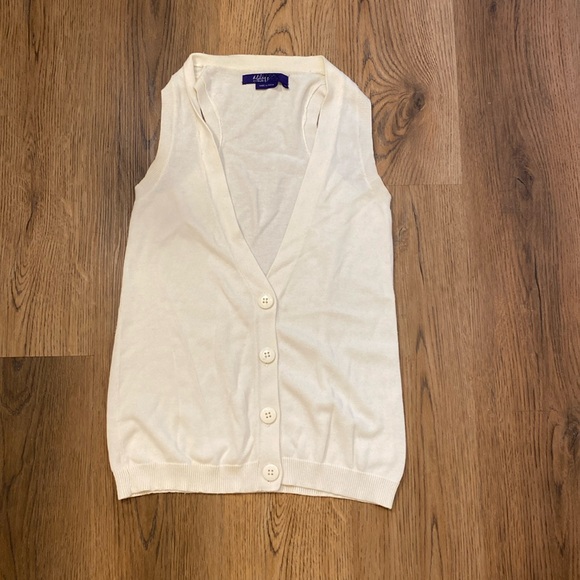 3 for $15! White Sweater Vest - Picture 1 of 5